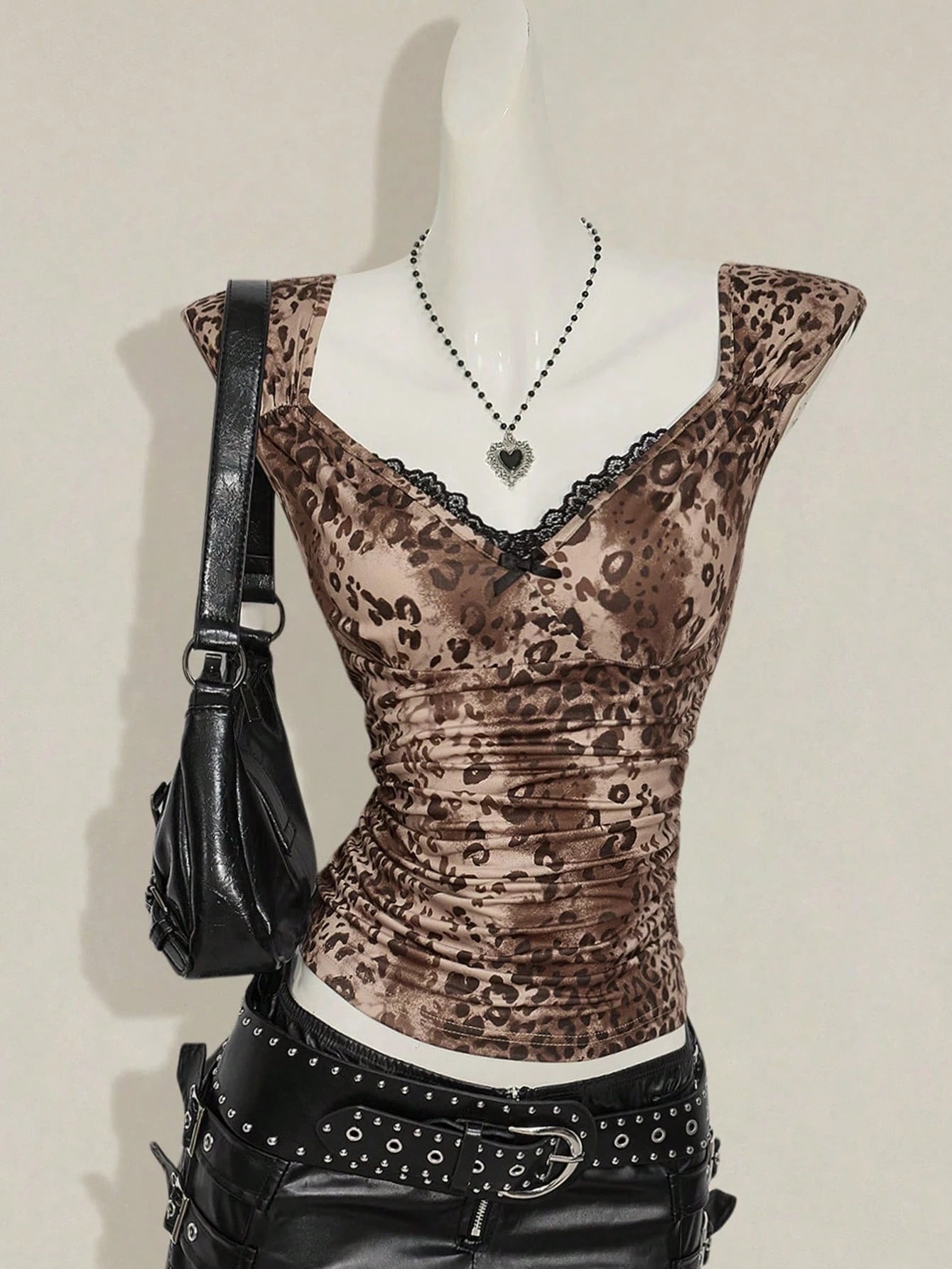 V-neck Lace-waist Vintage Slimming Vest